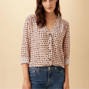 Brand new with tags Amour Vert silk dot blouse